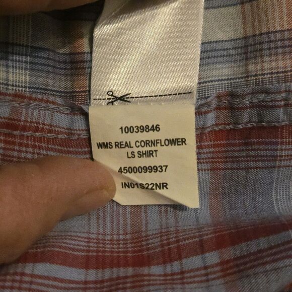 Ariat Aztec Embroidered Shirt L Real Cornflower India Cowgirl Rodeo Ranch - Picture 8 of 12